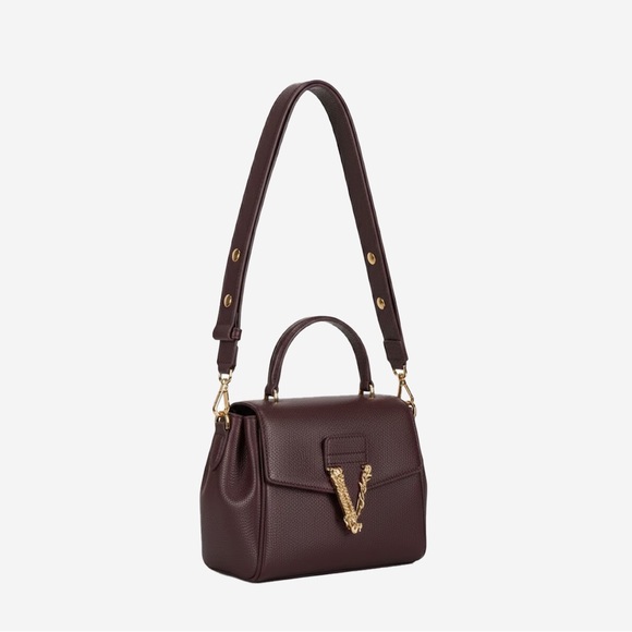 Versace Handbags - Versace Brown Virtus Tote Bag Leather NWT